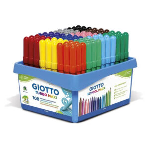 GIOTTO Turbo Maxi Color School Box Pack of 108, Washable Ink, Made in Italy Price in Jordan GIOTTO Turbo Maxi Color School Box Pack of 108, Washable Ink, Made in Italy - Buy Online in Jordan | OfficeJo