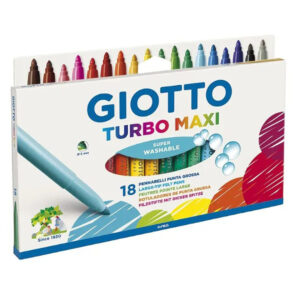 GIOTTO Turbo Maxi Super Washable Felt Tip Pens 5mm Thick Nib, Pack of 18, Made in Italy - Buy Online in Jordan | OfficeJo