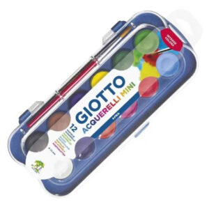 Giotto Water Color Set 12 Colors, Paint Brush Included, Resealable Case - Buy Online in Jordan | OfficeJo