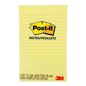 Post-it Notes Canary Yellow Lined 127x203mm, 100 Sheets, 2 Pads Price in Jordan Post-it Notes Canary Yellow Lined 127x203mm, 100 Sheets, 2 Pads - Buy Online in Jordan | OfficeJo