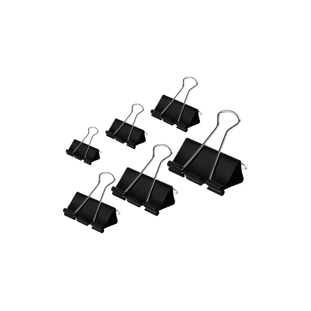 Deli Binder Clips 41mm Pack of 12, Tempered Steel, 40-60 Sheets Capacity Price in Jordan Deli Binder Clips 41mm Pack of 12, Tempered Steel, 40-60 Sheets Capacity - Buy Online in Jordan | OfficeJo