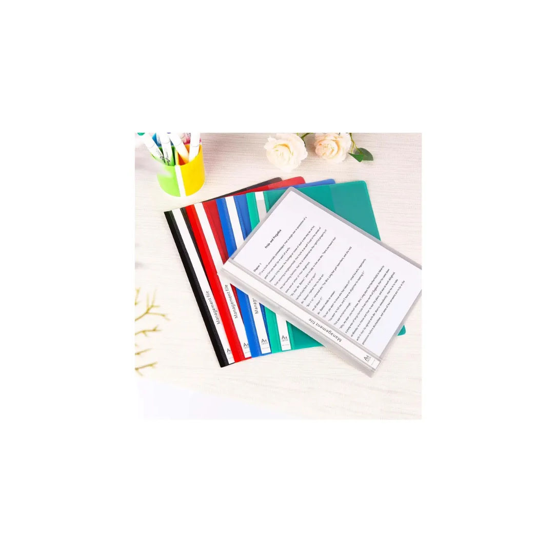 Transparent File A4 Clear Front Cover, Colored Back, Side Name Tag Price in Jordan Transparent File A4 Clear Front Cover, Colored Back, Side Name Tag - Buy Online in Jordan | OfficeJo