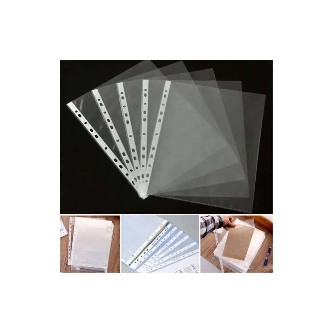 A4 Clear Punched Page Protectors 60 Micron, Transparent, Pack of 100 Price in Jordan A4 Clear Punched Page Protectors 60 Micron, Transparent, Pack of 100 - Buy Online in Jordan | OfficeJo