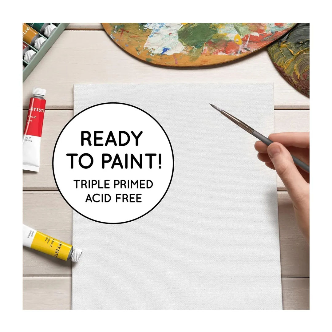 Canvas White Blank Board 50×50 280 GSM, Triple Primed Gesso, 100% Natural Cotton Price in Jordan Canvas White Blank Board 50×50 280 GSM, Triple Primed Gesso, 100% Natural Cotton - Buy Online in Jordan | OfficeJo