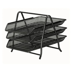 Metal Paper Trays 3-Tier Black Mesh, A4 & Letter Size, Solid Metal Frame Price in Jordan Metal Paper Trays 3-Tier Black Mesh, A4 & Letter Size, Solid Metal Frame - Buy Online in Jordan | OfficeJo