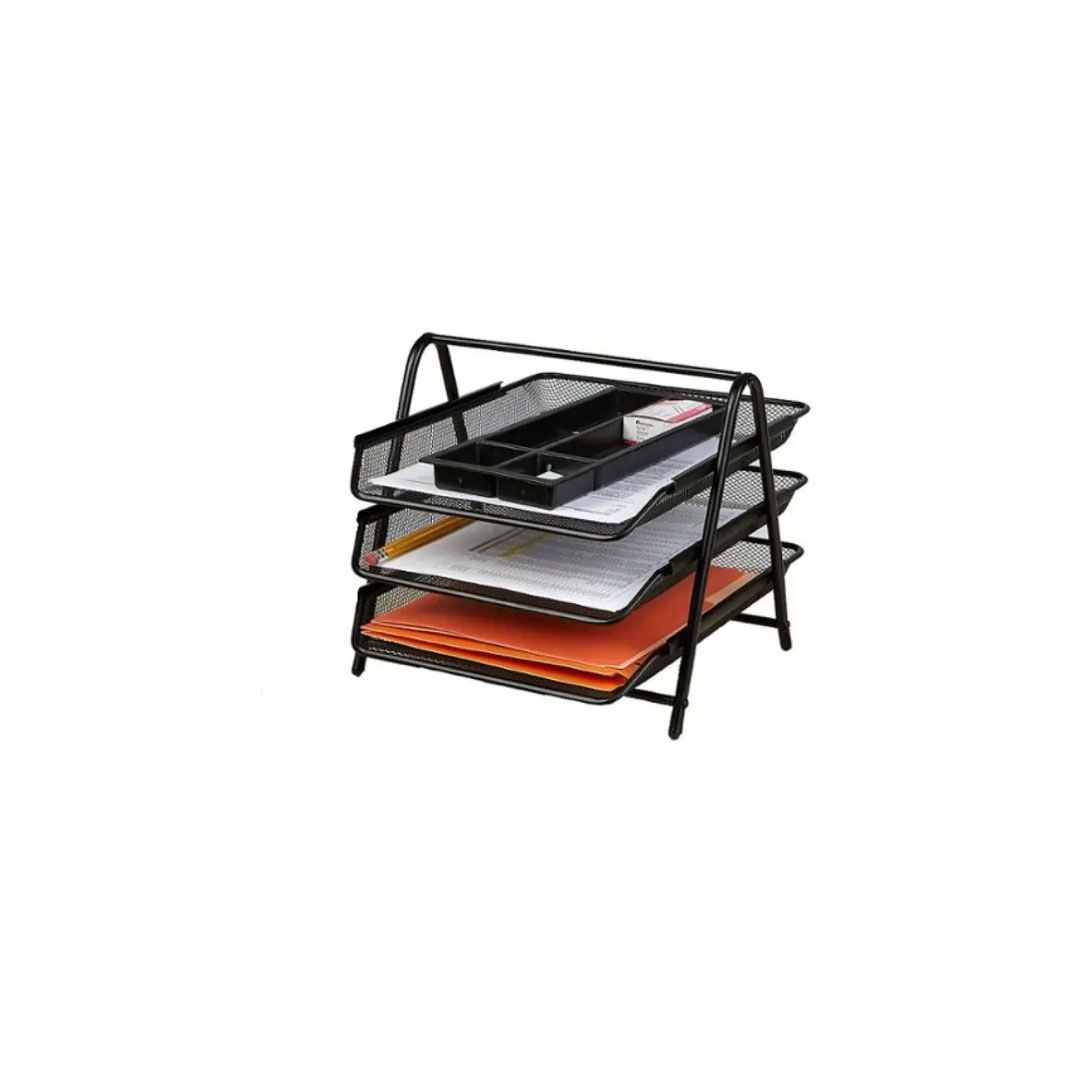 Metal Paper Trays 3-Tier Black Mesh, A4 & Letter Size, Solid Metal Frame Price in Jordan Metal Paper Trays 3-Tier Black Mesh, A4 & Letter Size, Solid Metal Frame - Buy Online in Jordan | OfficeJo