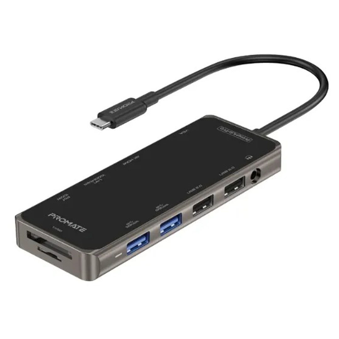 Promate PrimeHub-PRO USB-C Hub 100W PD, 4K HDMI, 1000Mbps Ethernet, 5Gbps Price in Jordan Promate PrimeHub-PRO USB-C Hub 100W PD, 4K HDMI, 1000Mbps Ethernet, 5Gbps - Buy Online in Jordan | OfficeJo