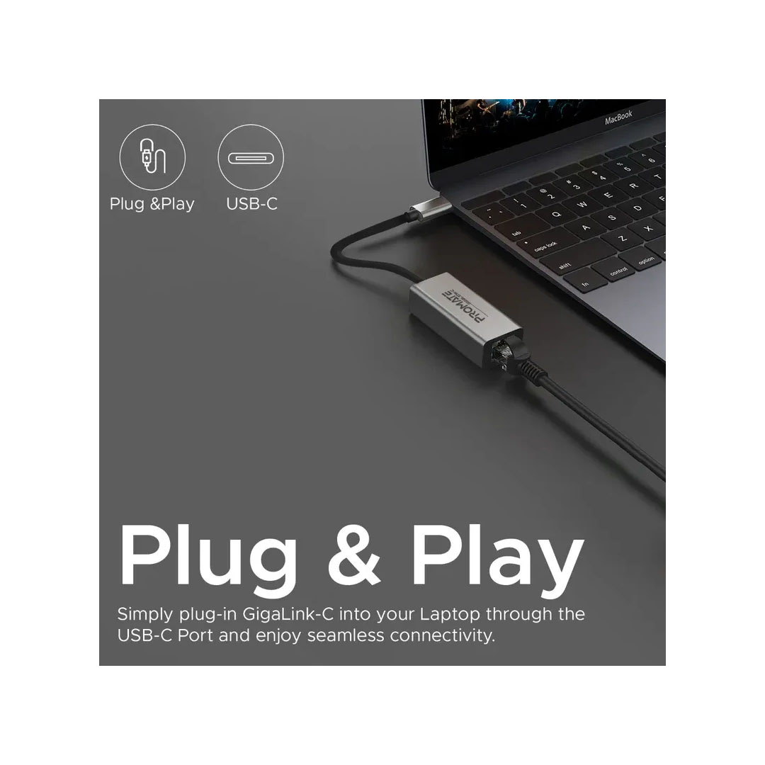 Promate GigaLink-C .GREY, USB-C to Gigabit Ethernet Price in Jordan Promate GigaLink-C .GREY, USB-C to Gigabit Ethernet - Buy Online in Jordan | OfficeJo
