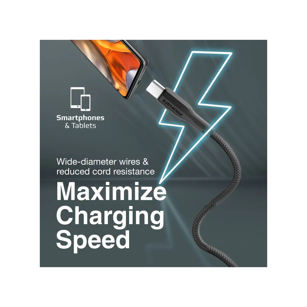 Promate XCord-CC.BLACK Charge USB-C Cable Price in Jordan Promate XCord-CC.BLACK Charge USB-C Cable - Buy Online in Jordan | OfficeJo