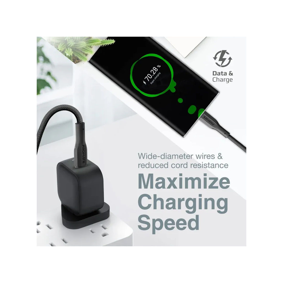 Promate XCord-CC.BLACK Charge USB-C Cable Price in Jordan Promate XCord-CC.BLACK Charge USB-C Cable - Buy Online in Jordan | OfficeJo