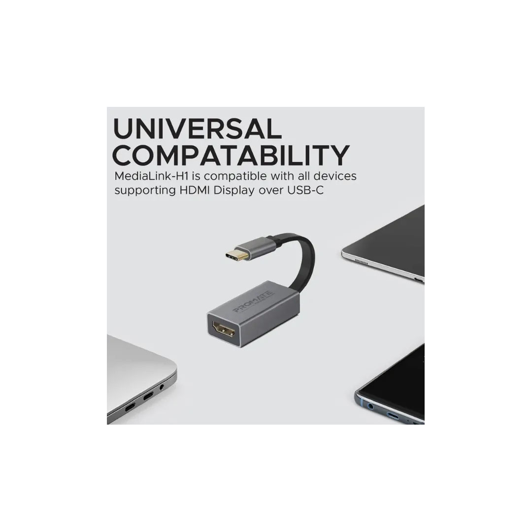 Promate MEDIALINK-H1, USB-C to HDMI Adapter Price in Jordan Promate MEDIALINK-H1, USB-C to HDMI Adapter - Buy Online in Jordan | OfficeJo