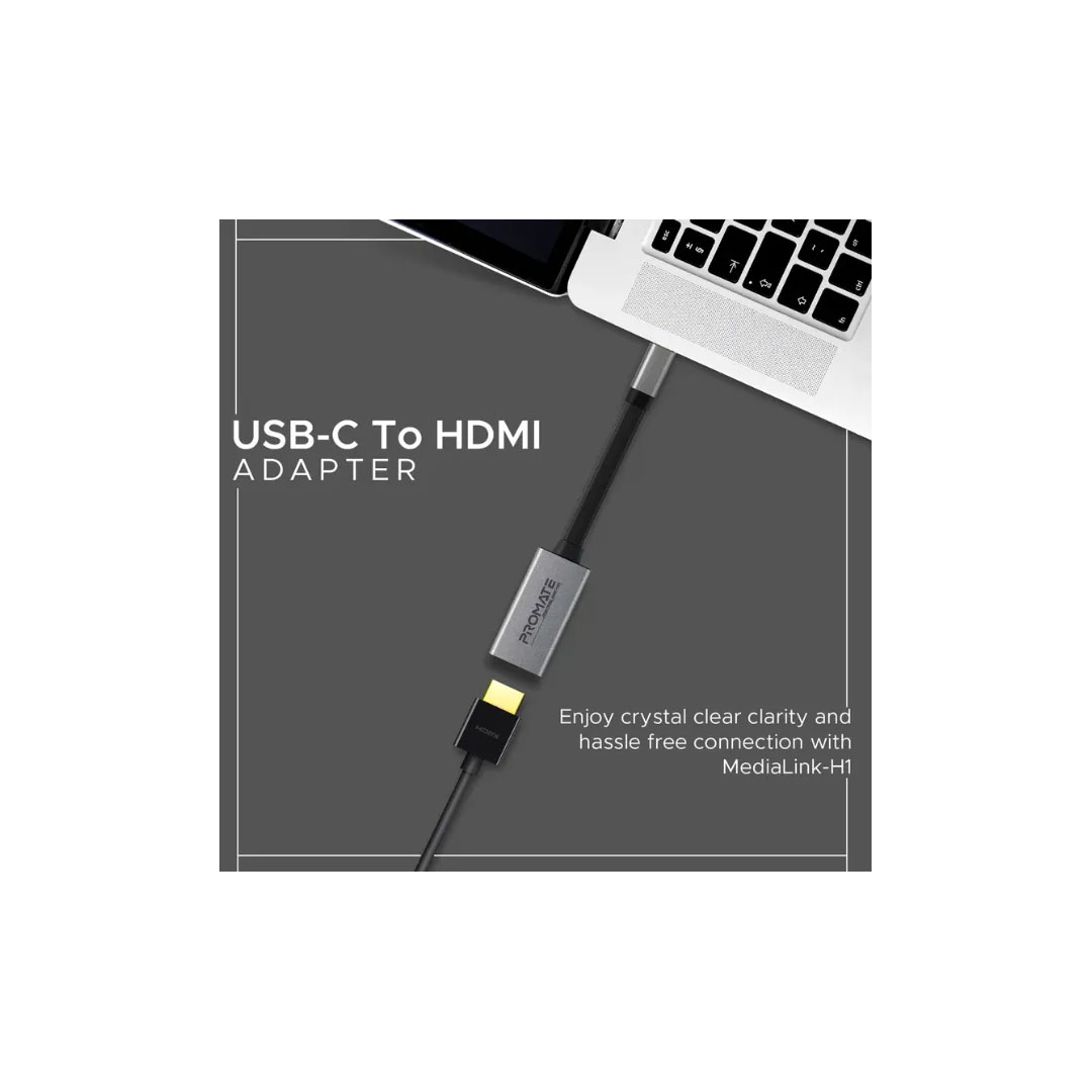 Promate MEDIALINK-H1, USB-C to HDMI Adapter Price in Jordan Promate MEDIALINK-H1, USB-C to HDMI Adapter - Buy Online in Jordan | OfficeJo