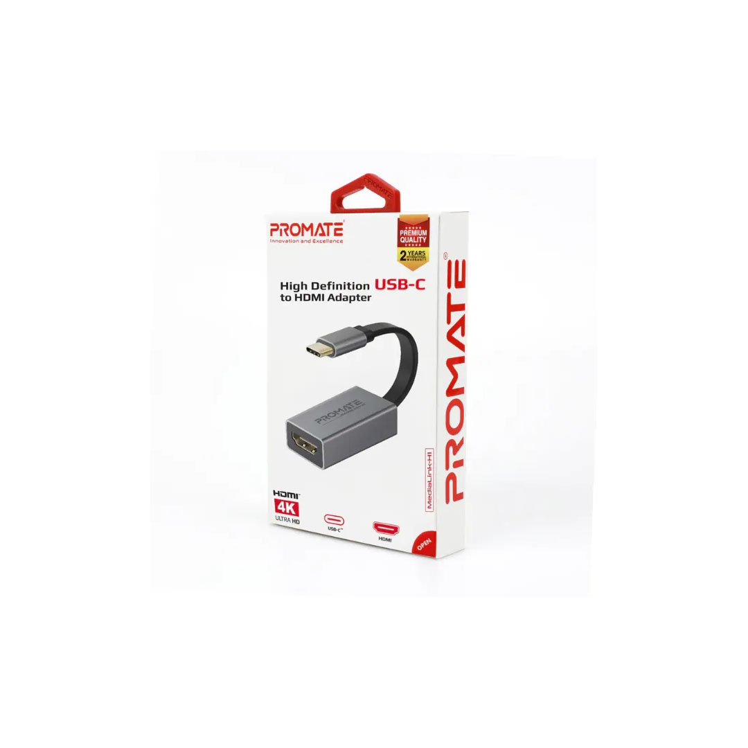 Promate MEDIALINK-H1, USB-C to HDMI Adapter Price in Jordan Promate MEDIALINK-H1, USB-C to HDMI Adapter - Buy Online in Jordan | OfficeJo