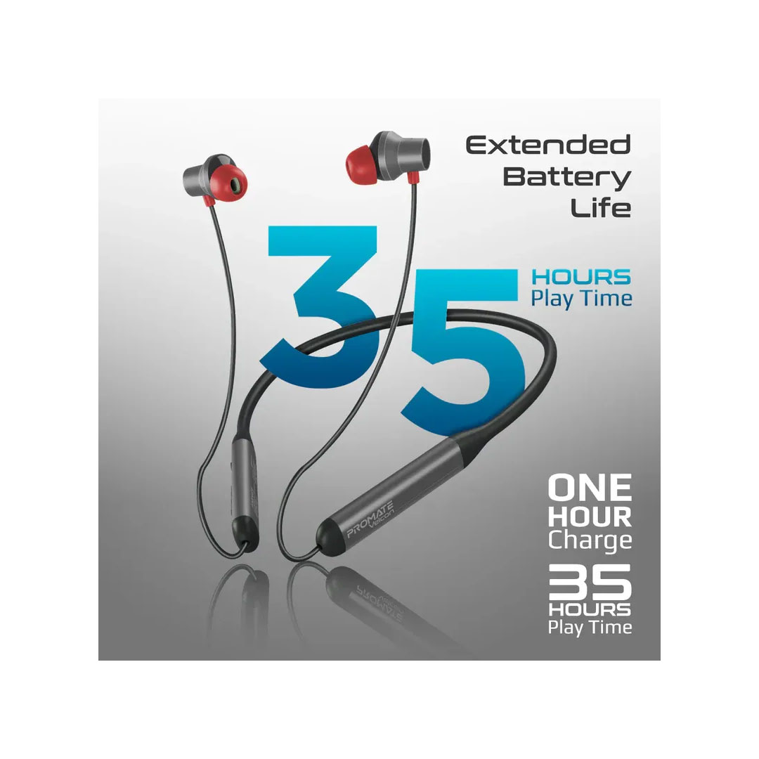 Promate Velcon.BLACK ANC Wireless Neckband Earphones Price in Jordan Promate Velcon.BLACK ANC Wireless Neckband Earphones - Buy Online in Jordan | OfficeJo