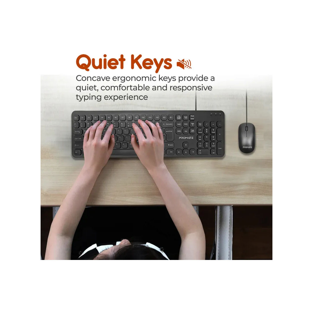 Promate Cmbo-KM2.E/A, Wired KeyBoard & Mouse Price in Jordan Promate Cmbo-KM2.E/A, Wired KeyBoard & Mouse - Buy Online in Jordan | OfficeJo