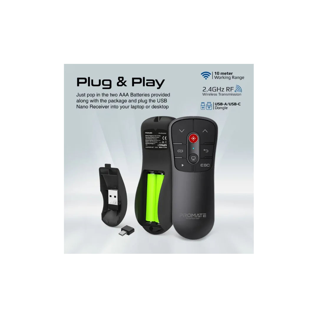 Promate ProPointer, Wireless Presenter Price in Jordan Promate ProPointer, Wireless Presenter - Buy Online in Jordan | OfficeJo