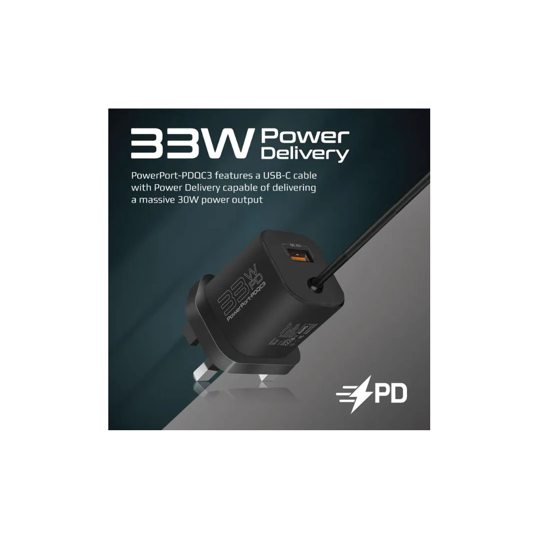 Promate powerport-PDQC3.EU, Charger - black Price in Jordan Promate powerport-PDQC3.EU, Charger - black - Buy Online in Jordan | OfficeJo