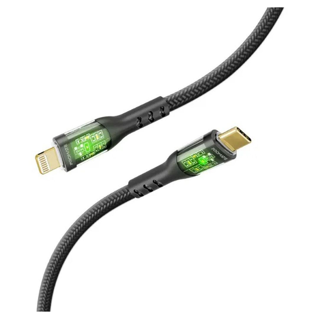 Promate transline-CI . Black, SB-C to Lightning Cable Price in Jordan Promate transline-CI . Black, SB-C to Lightning Cable - Buy Online in Jordan | OfficeJo