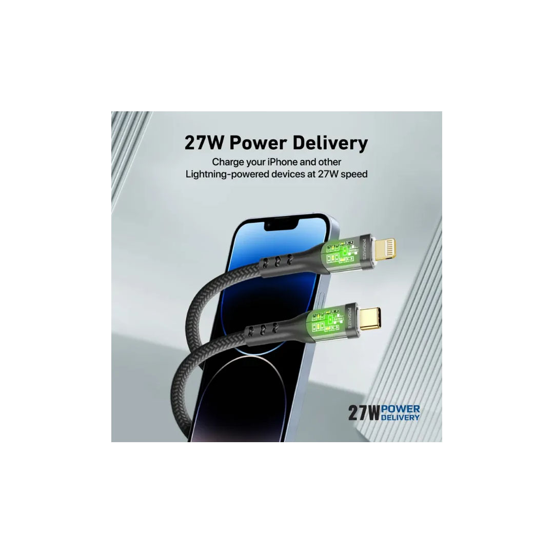 Promate transline-CI . Black, SB-C to Lightning Cable Price in Jordan Promate transline-CI . Black, SB-C to Lightning Cable - Buy Online in Jordan | OfficeJo