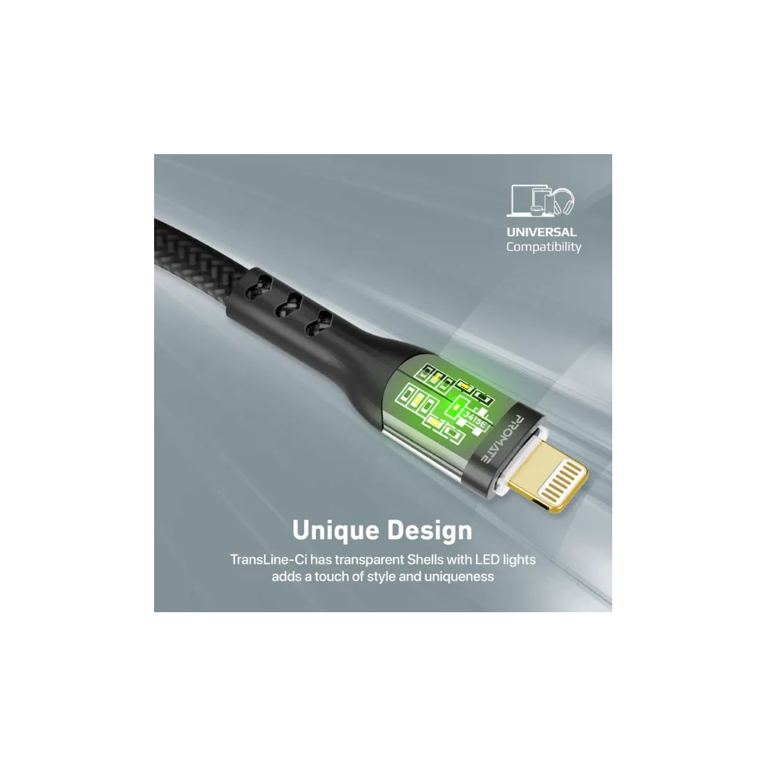 Promate transline-CI . Black, SB-C to Lightning Cable Price in Jordan Promate transline-CI . Black, SB-C to Lightning Cable - Buy Online in Jordan | OfficeJo
