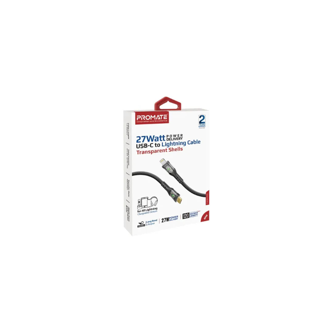 Promate transline-CI . Black, SB-C to Lightning Cable Price in Jordan Promate transline-CI . Black, SB-C to Lightning Cable - Buy Online in Jordan | OfficeJo