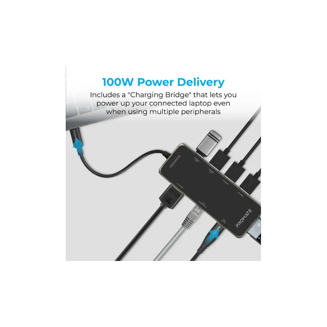 Promate PRIMEHUB-GO, USB-C Hub Price in Jordan Promate PRIMEHUB-GO, USB-C Hub - Buy Online in Jordan | OfficeJo
