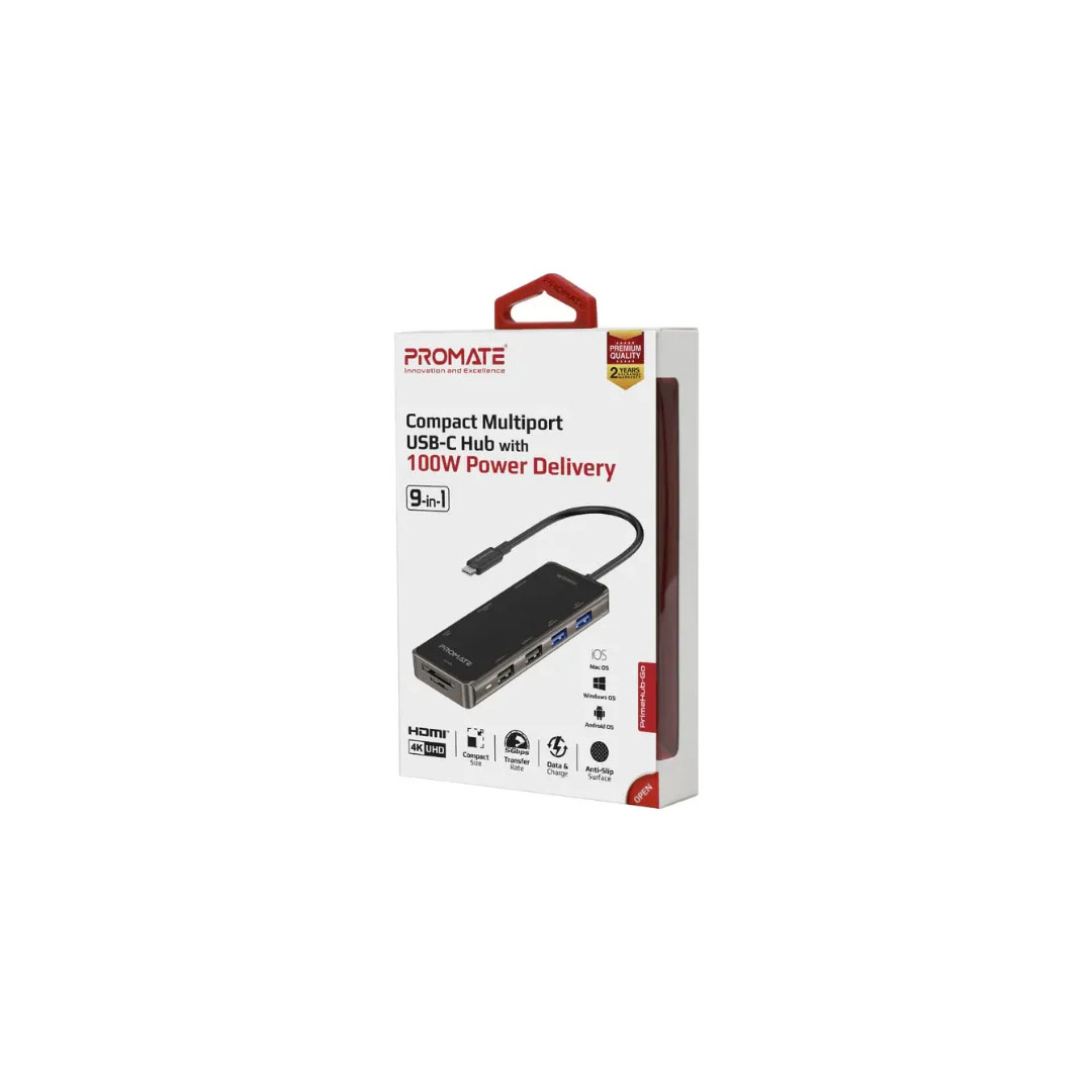 Promate PRIMEHUB-GO, USB-C Hub Price in Jordan Promate PRIMEHUB-GO, USB-C Hub - Buy Online in Jordan | OfficeJo