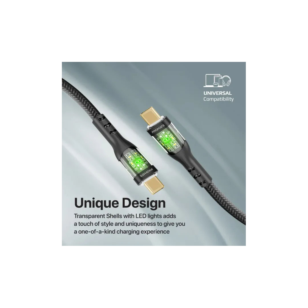Promate TransLine-CC .BLACK, USB-C Cable Price in Jordan Promate TransLine-CC .BLACK, USB-C Cable - Buy Online in Jordan | OfficeJo