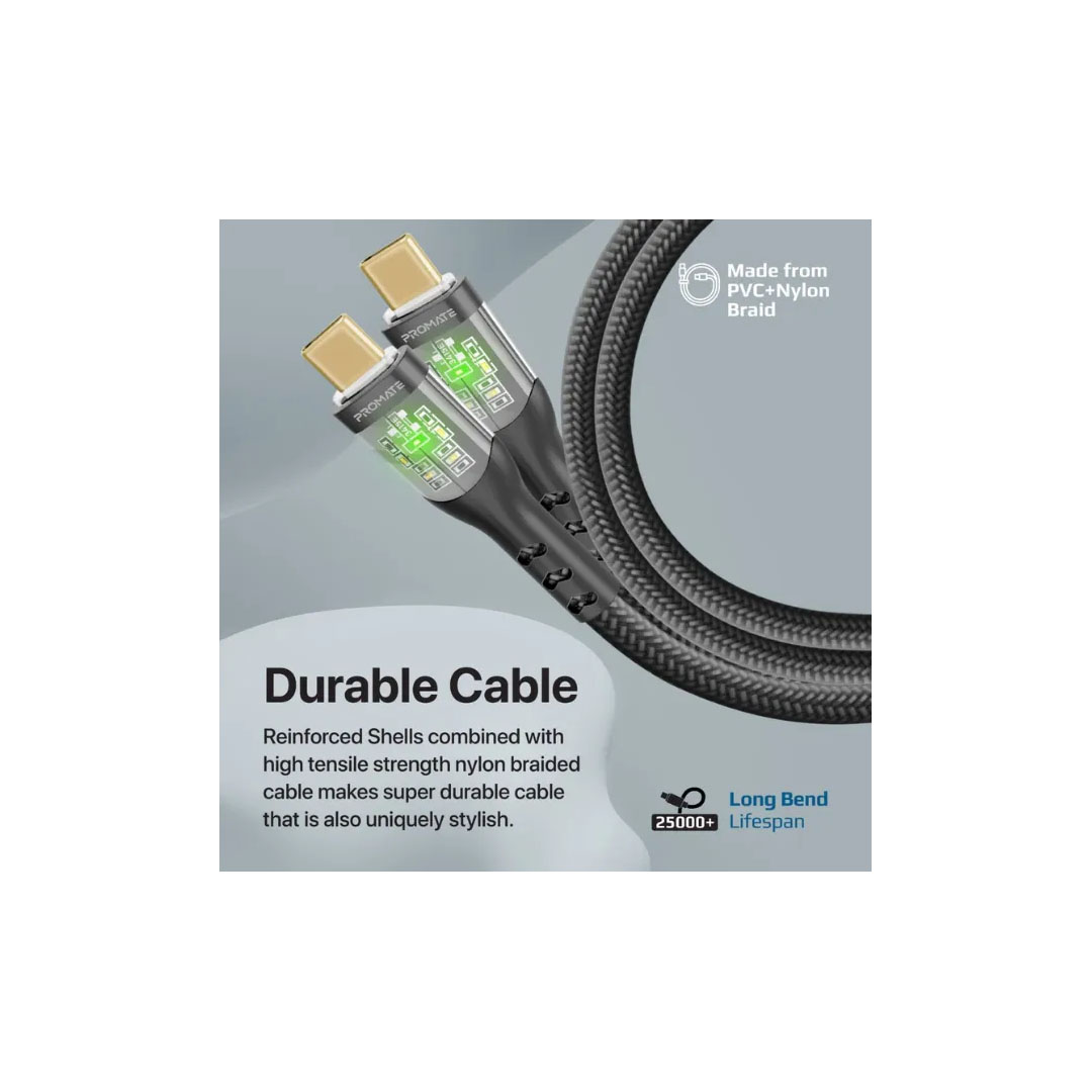Promate TransLine-CC .BLACK, USB-C Cable Price in Jordan Promate TransLine-CC .BLACK, USB-C Cable - Buy Online in Jordan | OfficeJo
