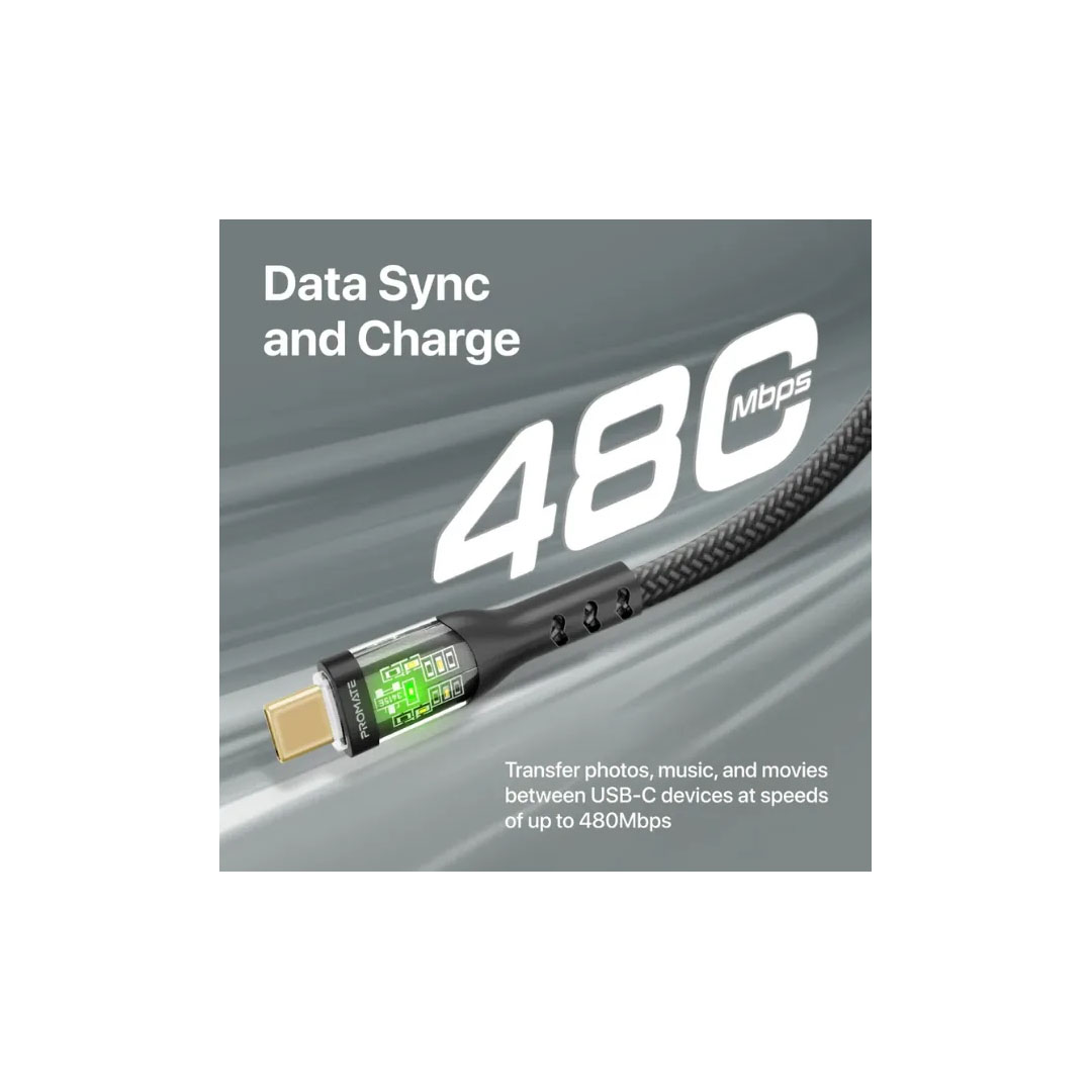 Promate TransLine-CC .BLACK, USB-C Cable Price in Jordan Promate TransLine-CC .BLACK, USB-C Cable - Buy Online in Jordan | OfficeJo