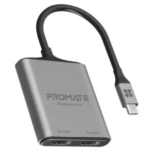 Promate MEDIALINK-H2, USB-C to Dual HDMI Adapter - Buy Online in Jordan | OfficeJo