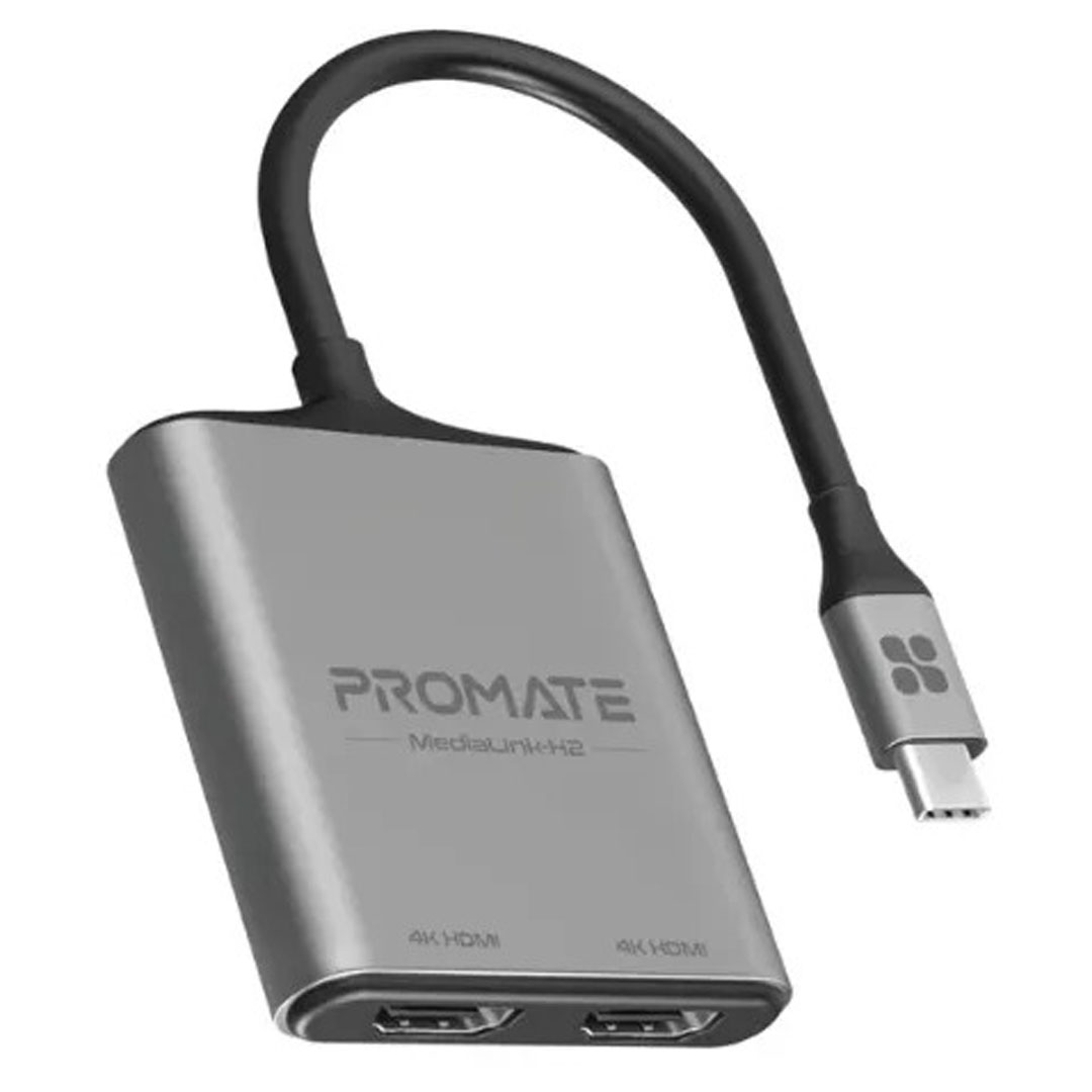 Promate MEDIALINK-H2, USB-C to Dual HDMI Adapter Price in Jordan Promate MEDIALINK-H2, USB-C to Dual HDMI Adapter - Buy Online in Jordan | OfficeJo