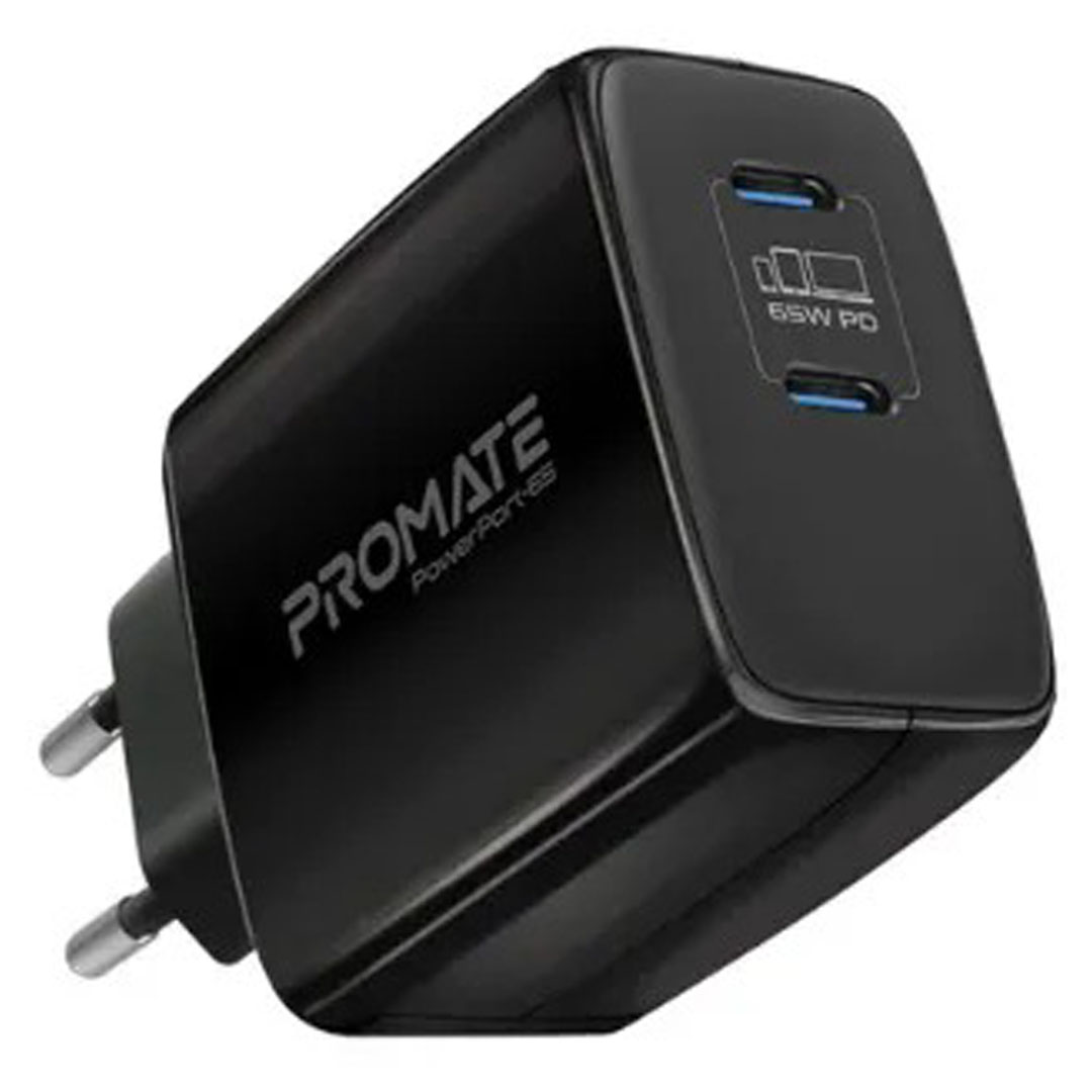 Promate PowerPort-65W Charging Adapter, Black Price in Jordan Promate PowerPort-65W Charging Adapter, Black - Buy Online in Jordan | OfficeJo