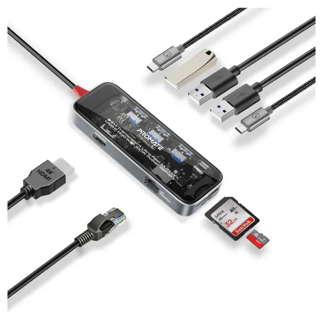 Promate Transhub-Pro USB-C Hub 11-in-1 Price in Jordan Promate Transhub-Pro USB-C Hub 11-in-1 - Buy Online in Jordan | OfficeJo