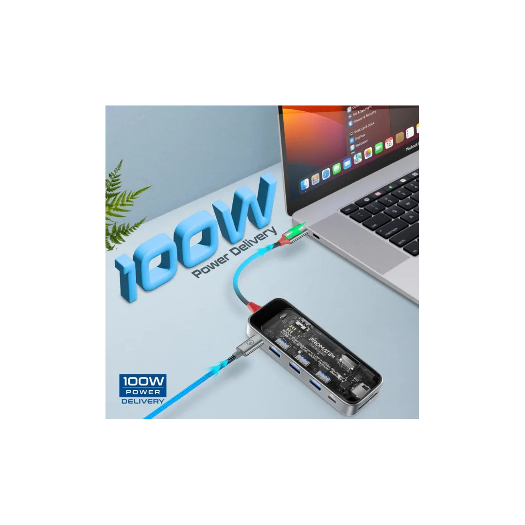 Promate Transhub-Pro USB-C Hub 11-in-1 Price in Jordan Promate Transhub-Pro USB-C Hub 11-in-1 - Buy Online in Jordan | OfficeJo
