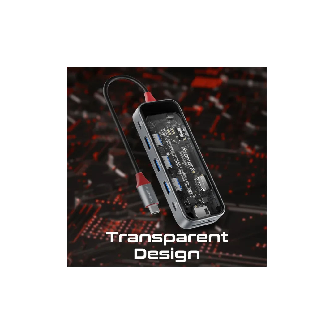 Promate Transhub-Pro USB-C Hub 11-in-1 Price in Jordan Promate Transhub-Pro USB-C Hub 11-in-1 - Buy Online in Jordan | OfficeJo