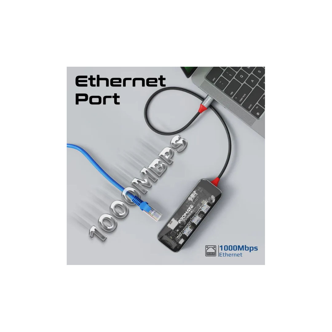 Promate Transhub-Pro USB-C Hub 11-in-1 Price in Jordan Promate Transhub-Pro USB-C Hub 11-in-1 - Buy Online in Jordan | OfficeJo