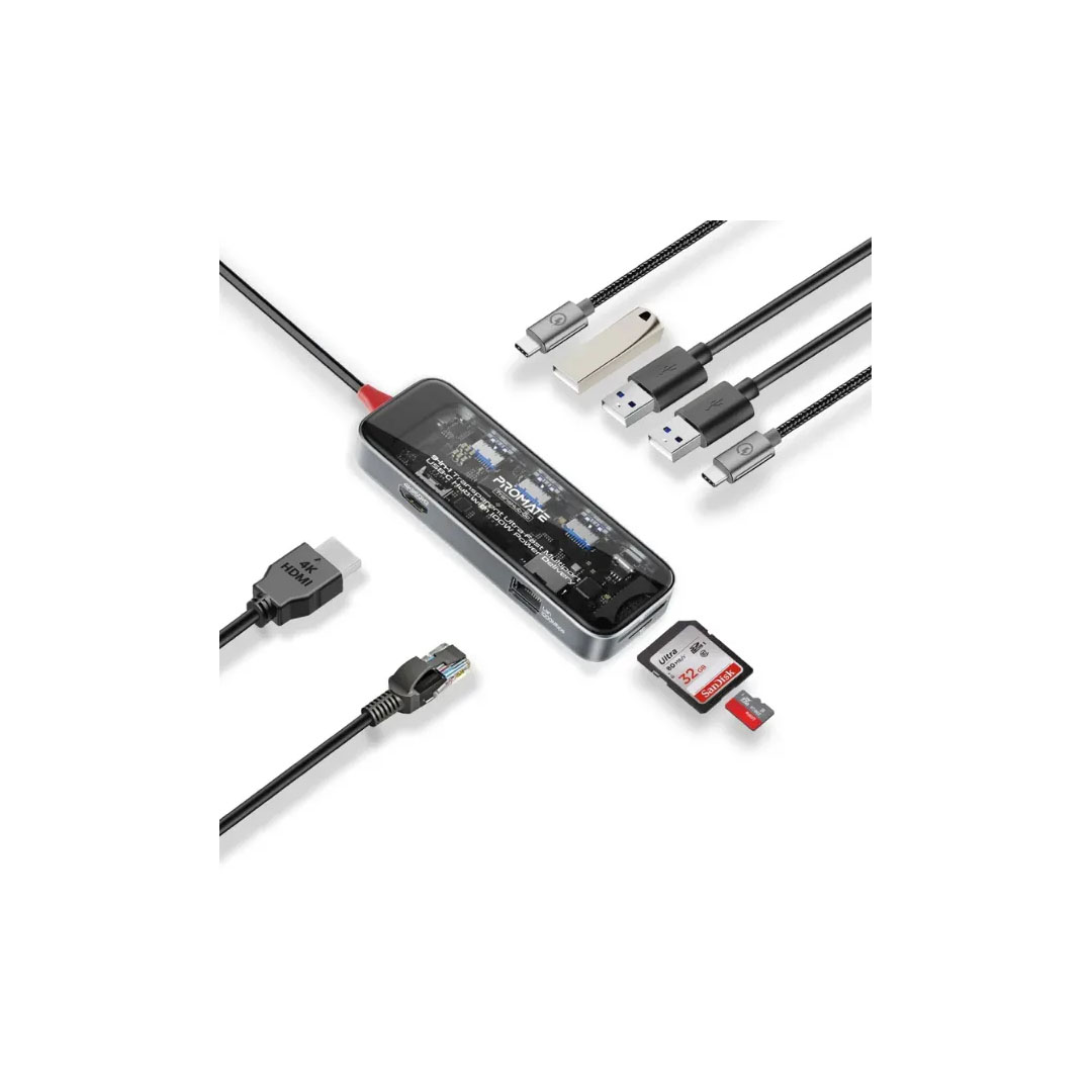 Promate Transhub-Pro USB-C Hub 11-in-1 Price in Jordan Promate Transhub-Pro USB-C Hub 11-in-1 - Buy Online in Jordan | OfficeJo