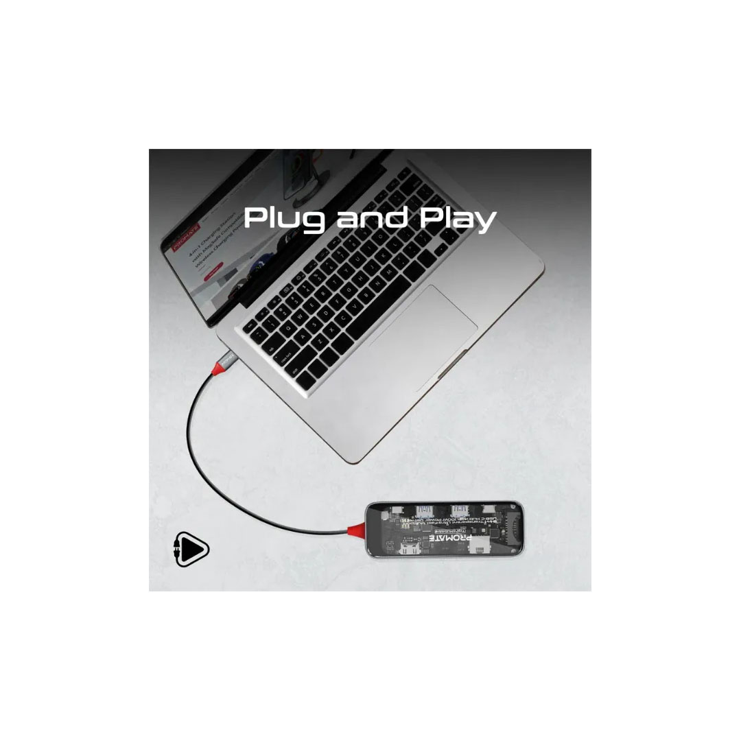 Promate Transhub-Mini, USB-C Hub 8-in-1 Price in Jordan Promate Transhub-Mini, USB-C Hub 8-in-1 - Buy Online in Jordan | OfficeJo