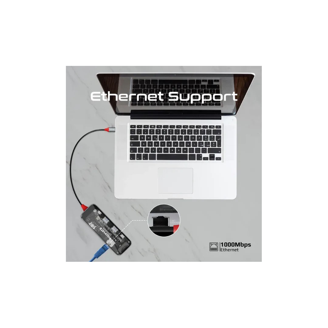 Promate Transhub-Mini, USB-C Hub 8-in-1 Price in Jordan Promate Transhub-Mini, USB-C Hub 8-in-1 - Buy Online in Jordan | OfficeJo