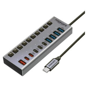 Promate GegaHub-5G, Multi-Port 5Gbps Data & Charging Hub Price in Jordan Promate GegaHub-5G, Multi-Port 5Gbps Data & Charging Hub - Buy Online in Jordan | OfficeJo