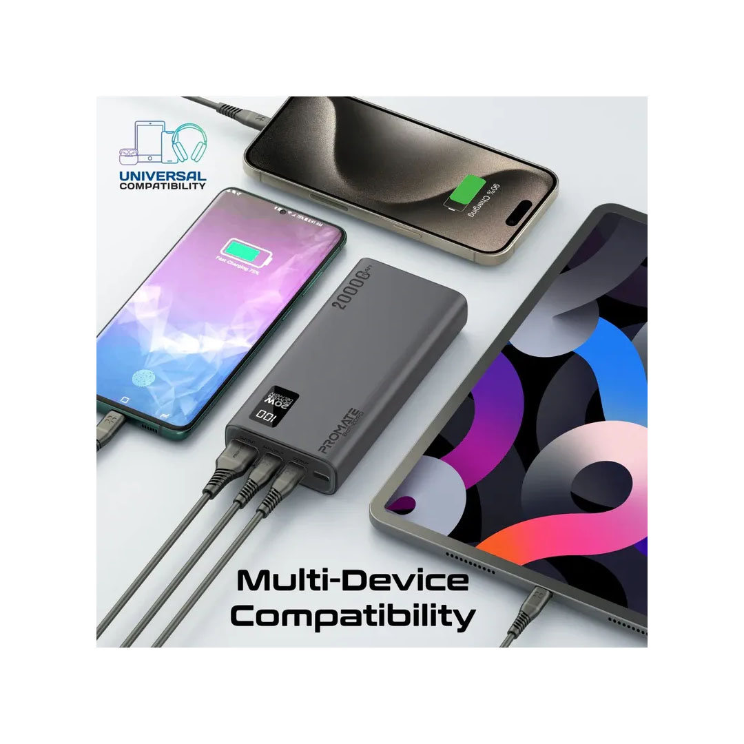 Promate Bolt-20PD.Black, Power Bank Price in Jordan Promate Bolt-20PD.Black, Power Bank - Buy Online in Jordan | OfficeJo