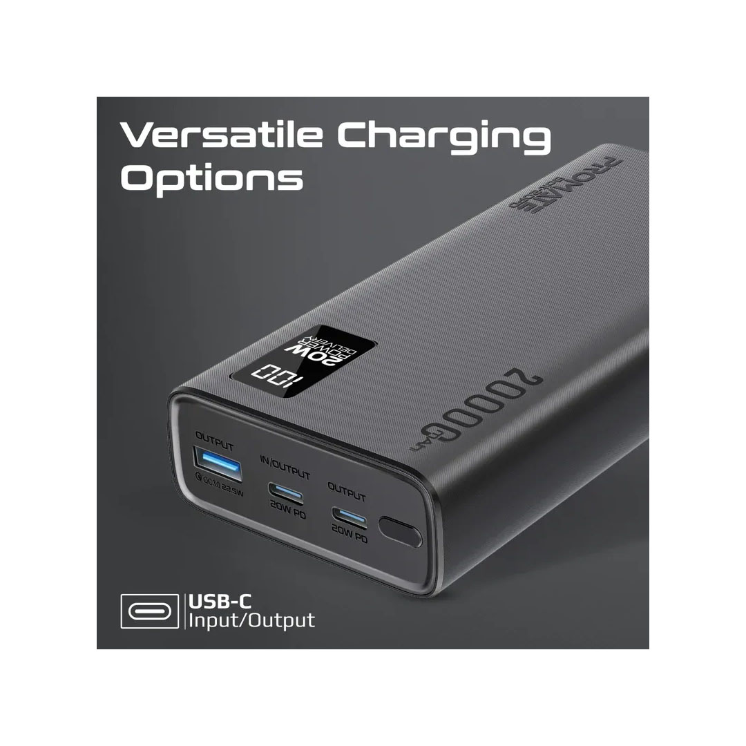 Promate Bolt-20PD.Black, Power Bank Price in Jordan Promate Bolt-20PD.Black, Power Bank - Buy Online in Jordan | OfficeJo