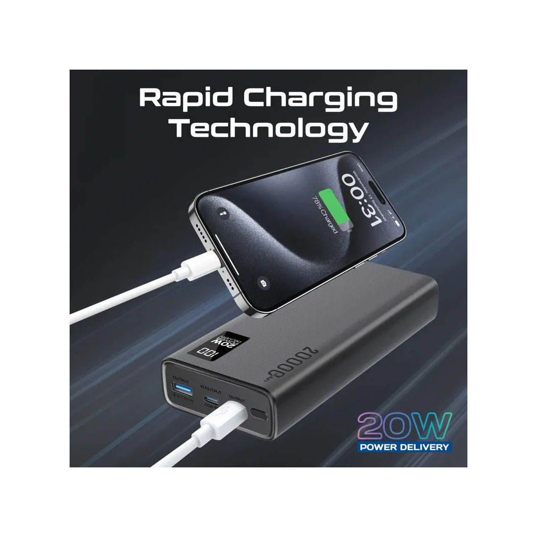 Promate Bolt-20PD.Black, Power Bank Price in Jordan Promate Bolt-20PD.Black, Power Bank - Buy Online in Jordan | OfficeJo