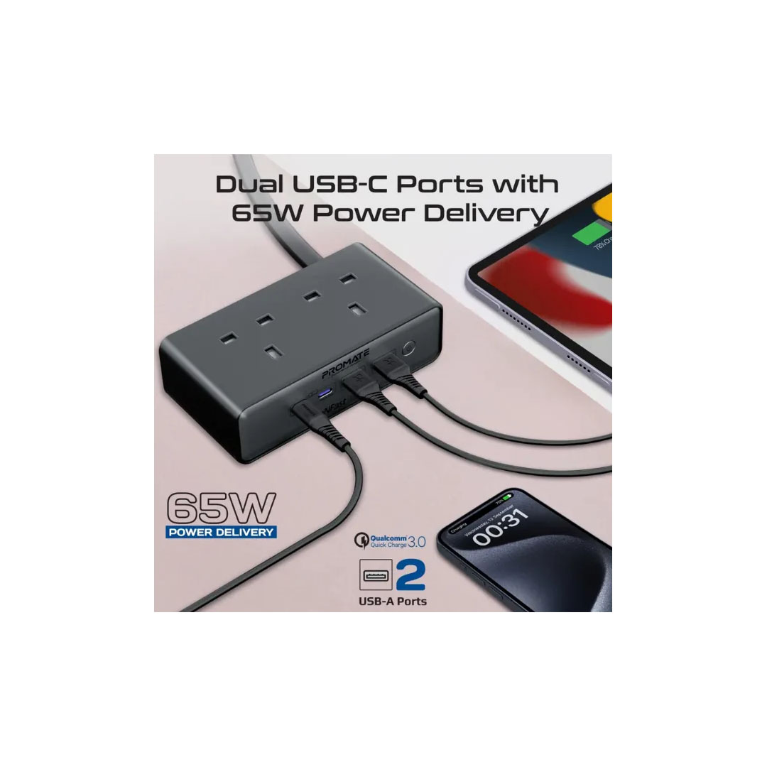 Promate PowerBrix2-GaN65, Charging Station Price in Jordan Promate PowerBrix2-GaN65, Charging Station - Buy Online in Jordan | OfficeJo