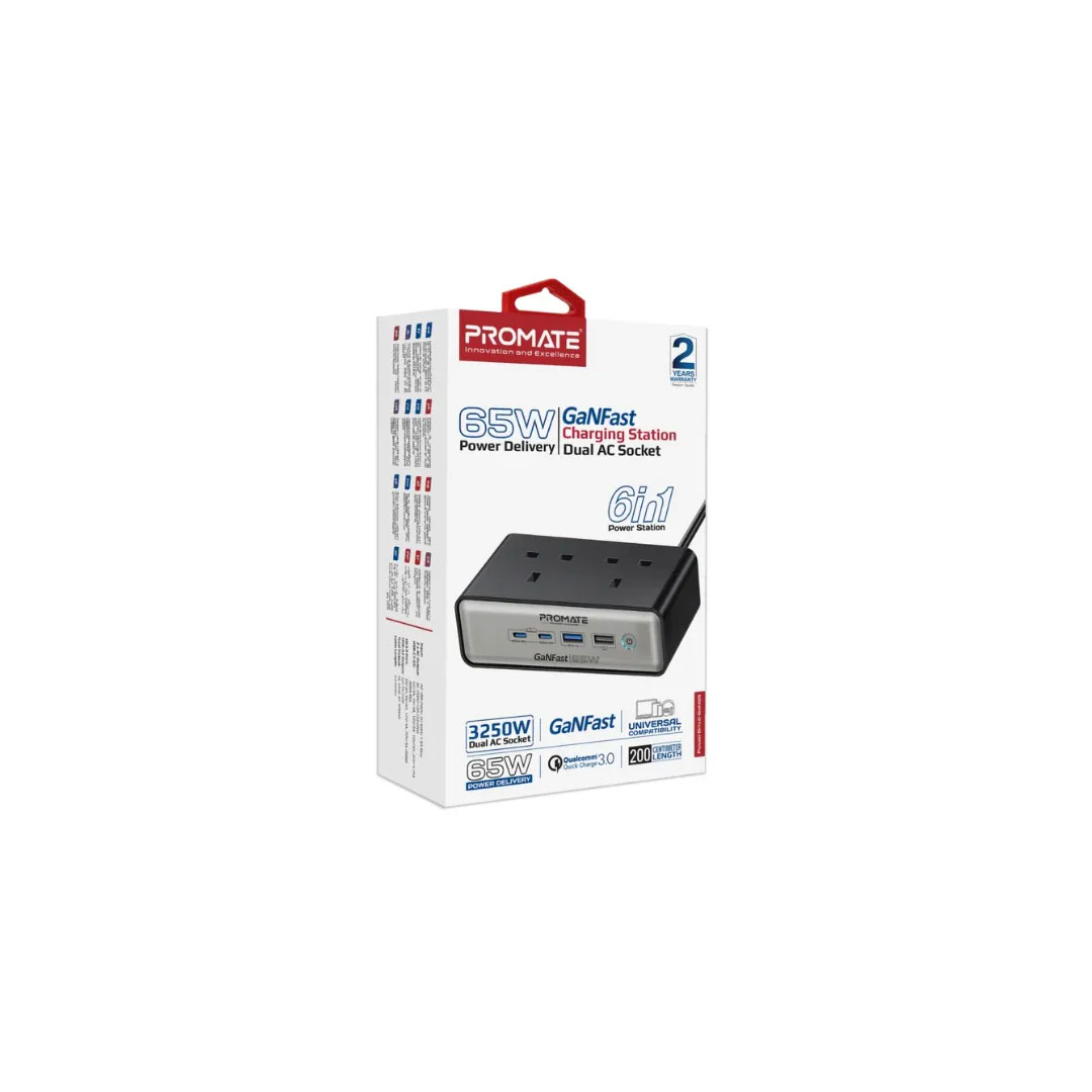 Promate PowerBrix2-GaN65, Charging Station Price in Jordan Promate PowerBrix2-GaN65, Charging Station - Buy Online in Jordan | OfficeJo