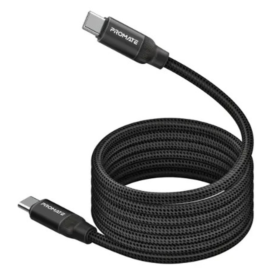 Promate Springy USB-C Cable – 60W PD, 480Mbps, 1.2m, Self-Organizing Magnetic Price in Jordan Promate Springy USB-C Cable – 60W PD, 480Mbps, 1.2m, Self-Organizing Magnetic - Buy Online in Jordan | OfficeJo