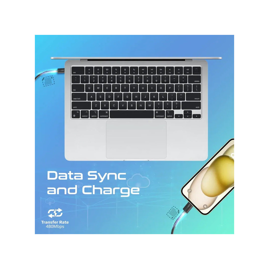 Promate EcoLine USB-C Cable – 60W PD, 480Mbps, 200cm Price in Jordan Promate EcoLine USB-C Cable – 60W PD, 480Mbps, 200cm - Buy Online in Jordan | OfficeJo