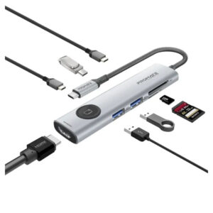 Promate ComandHub-Lite USB-C Hub – 4K@60Hz HDMI, 100W PD, 5Gbps, Screen Privacy Button Price in Jordan Promate ComandHub-Lite USB-C Hub – 4K@60Hz HDMI, 100W PD, 5Gbps, Screen Privacy Button - Buy Online in Jordan | OfficeJo