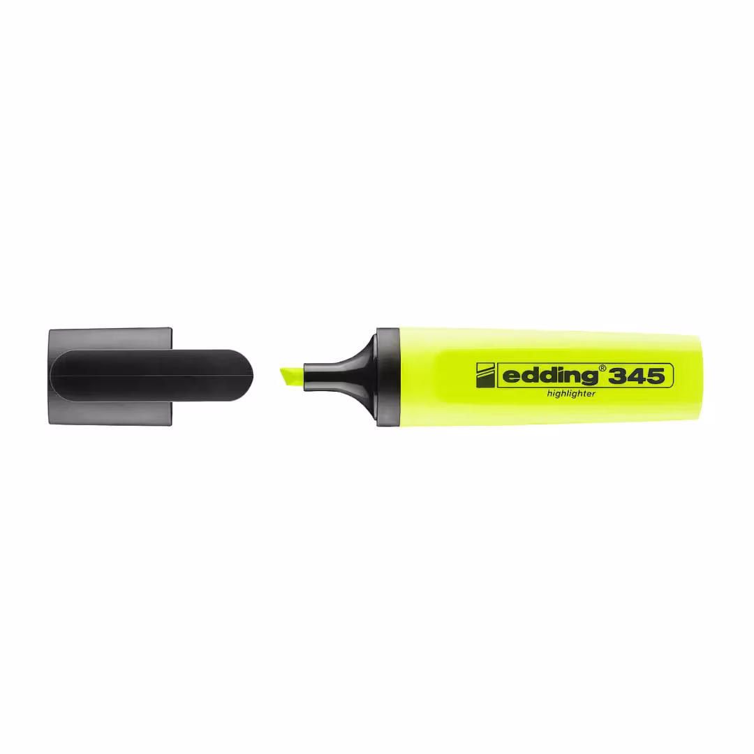 Edding 345 Highlighter Yellow – Chisel Nib, 2-5mm Stroke, Water-Based Neon Ink Price in Jordan Edding 345 Highlighter Yellow – Chisel Nib, 2-5mm Stroke, Water-Based Neon Ink - Buy Online in Jordan | OfficeJo